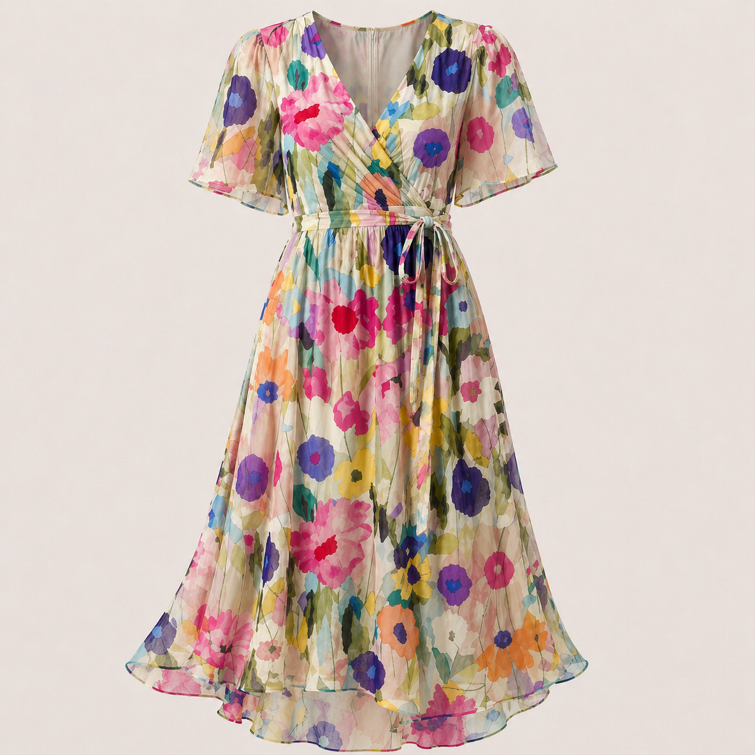Naliri - Wrap Woven Midi Dress