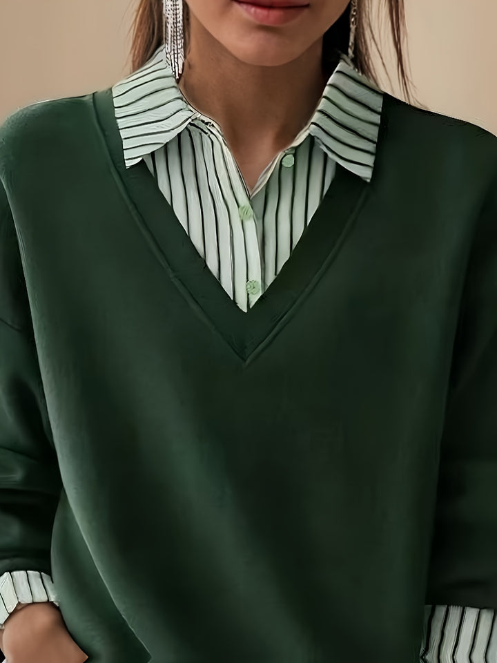 Calira - Lapel Collar Knit Polo Shirt