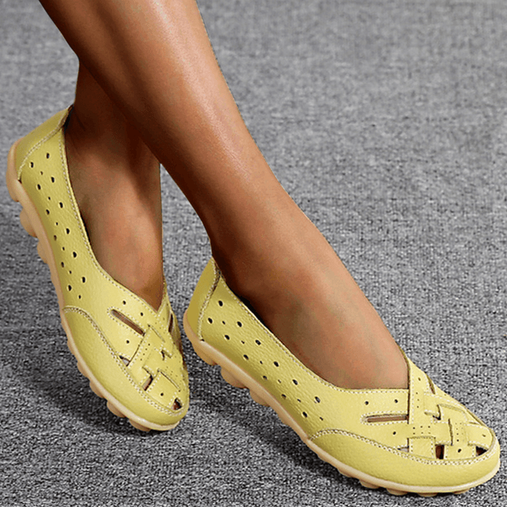 Nevara - Gel-Cushioned Sole Leather Loafers