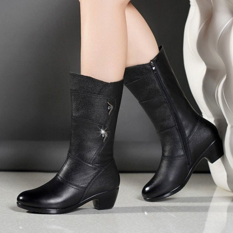 Yalira - Leather Ankle Boots
