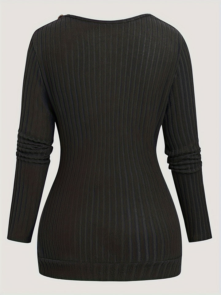 Solyne - Crew Neck Knit Top