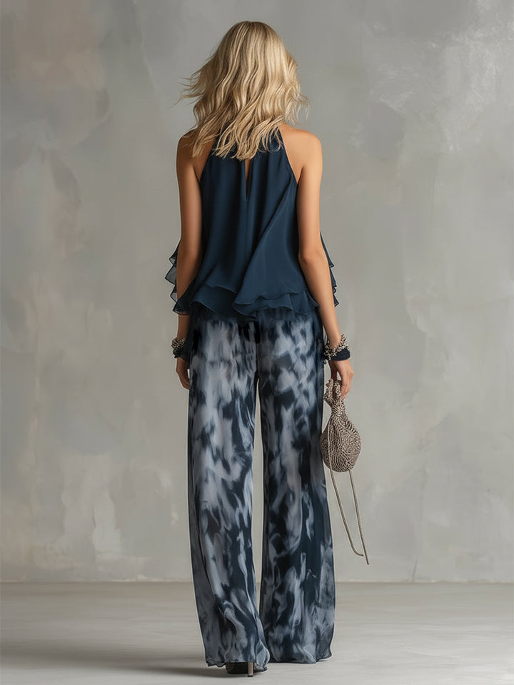Rivana - Halter Neck Chiffon Set
