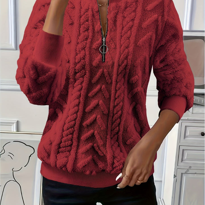 Tirena - Lined Knit Sweatshirt