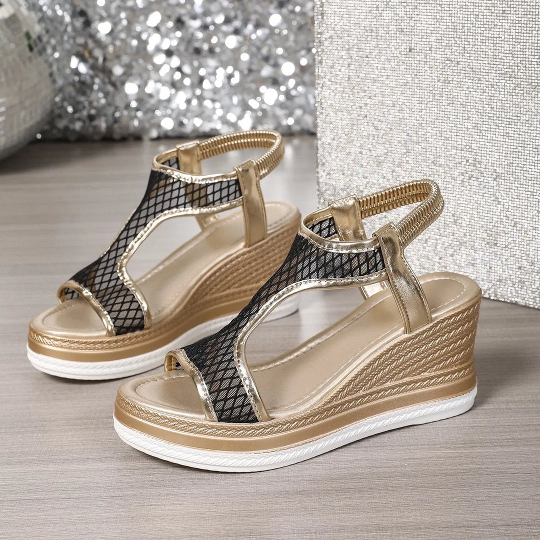 Selora - Adjustable Strap Wedge Sandals