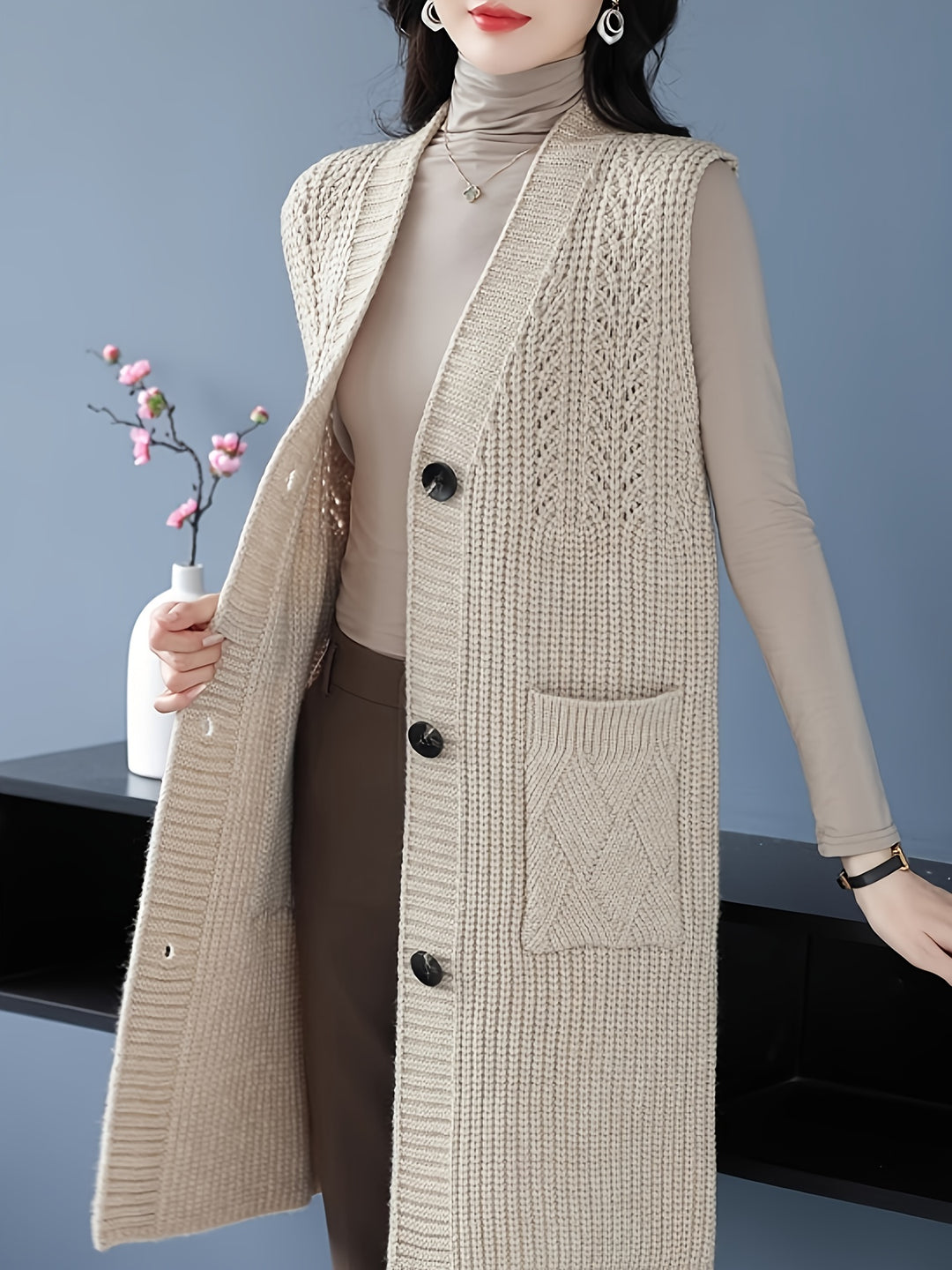 Mireva - Midi Sweater Knit Vest