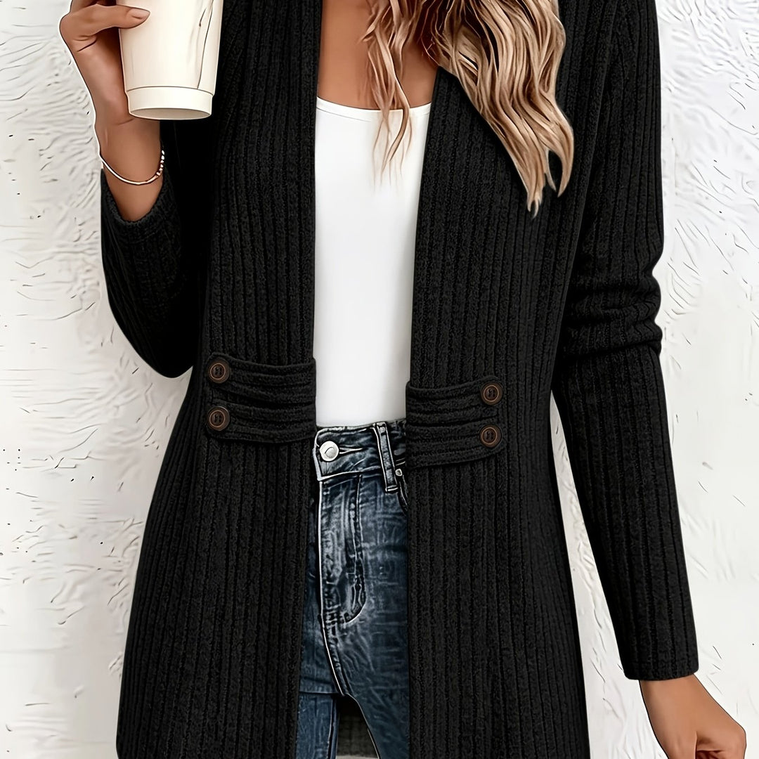 Velira - Double-Breasted Knit Cardigan