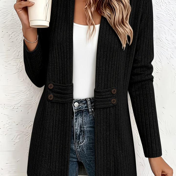 Velira - Double-Breasted Knit Cardigan