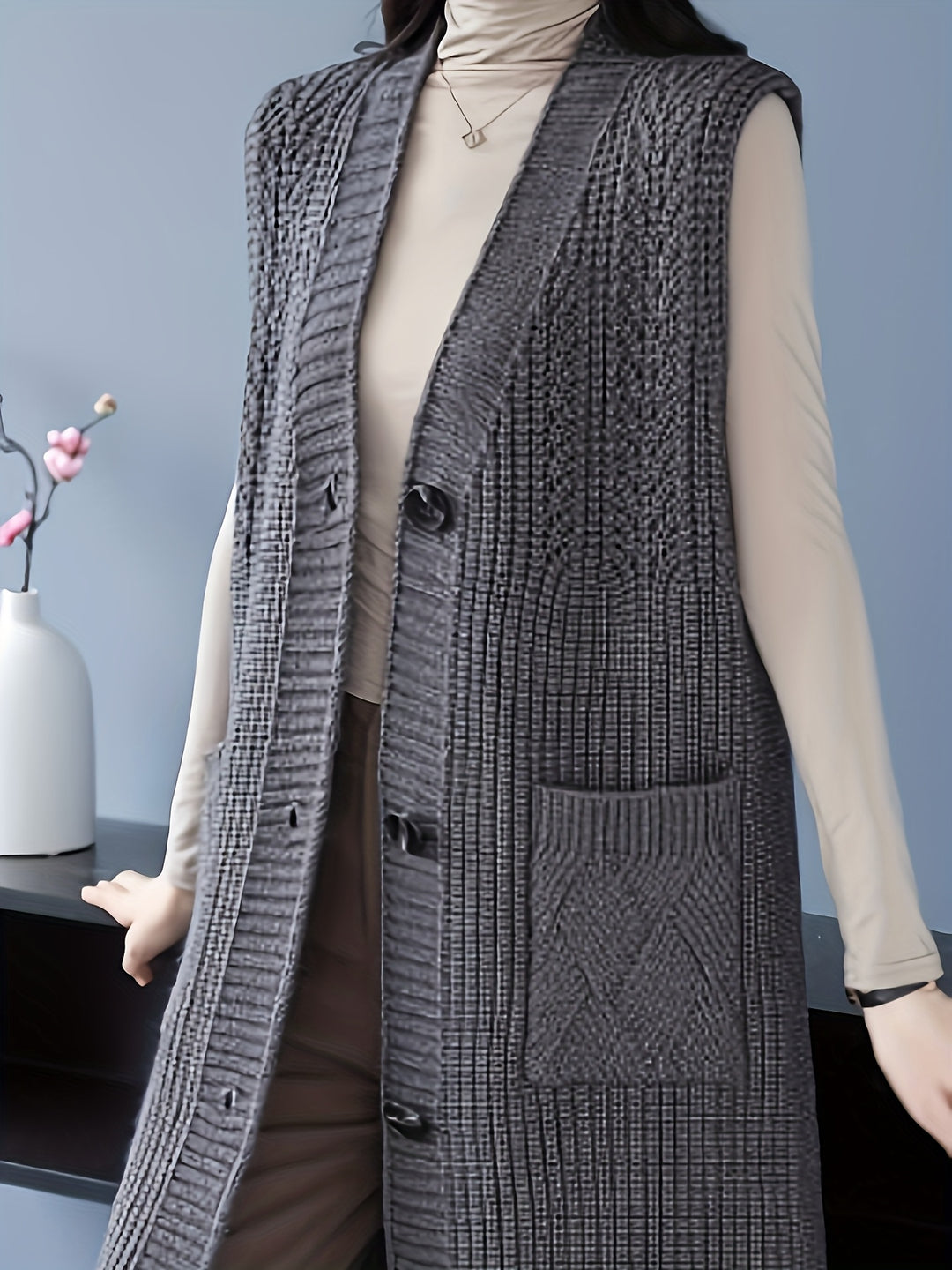 Mireva - Midi Sweater Knit Vest