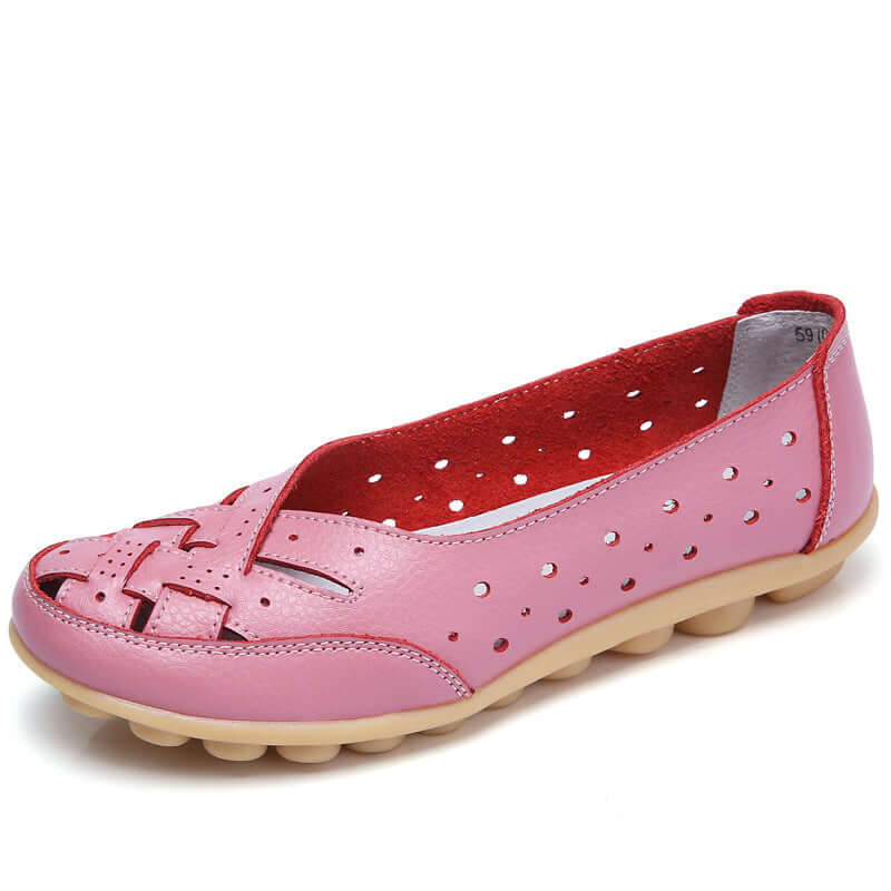 Nevara - Gel-Cushioned Sole Leather Loafers