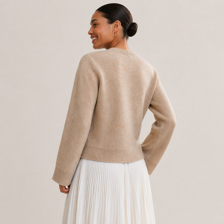 Leniva - Button-Front Knit Cardigan