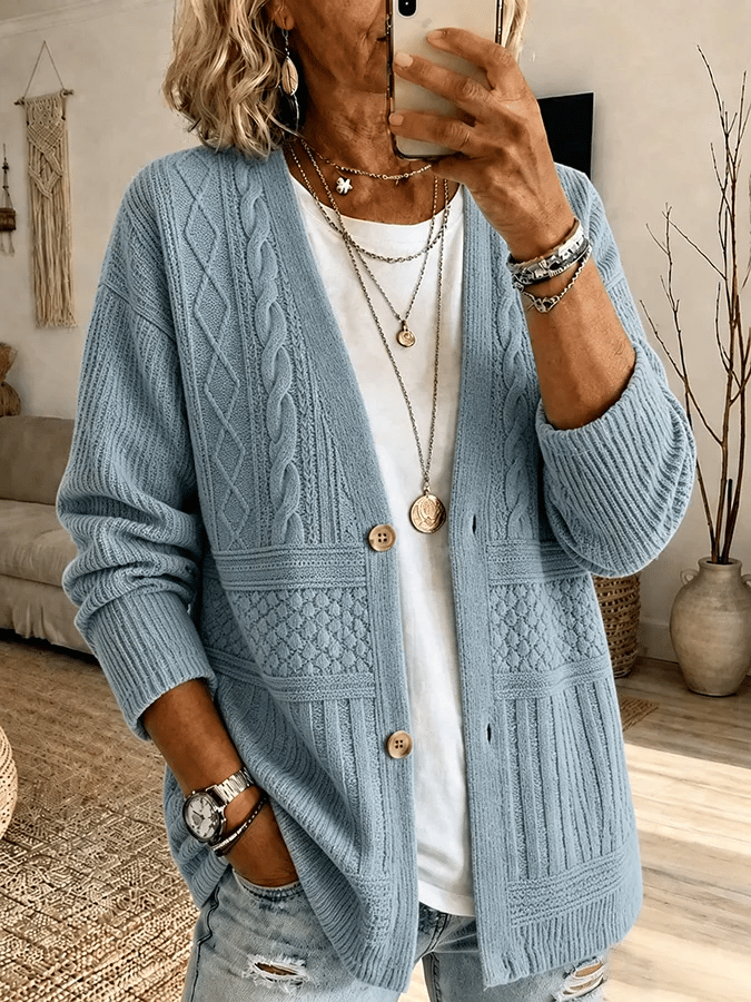 Nalira - Printed Jersey Cardigan
