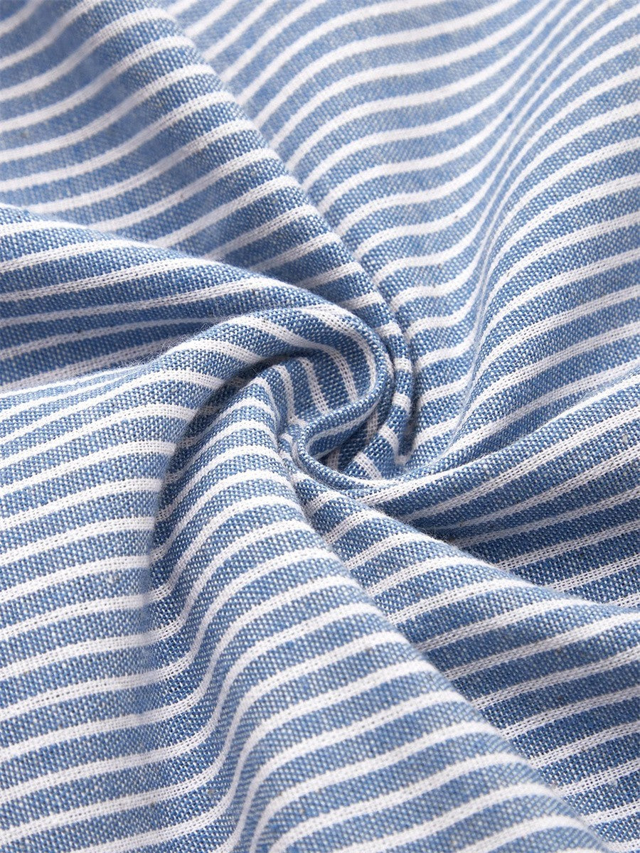 Tivora - Button-Front Striped Midi Dress