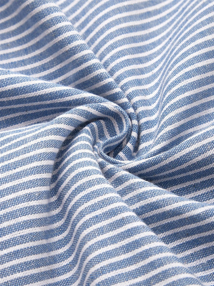 Mevara - Striped Woven Summer Dress