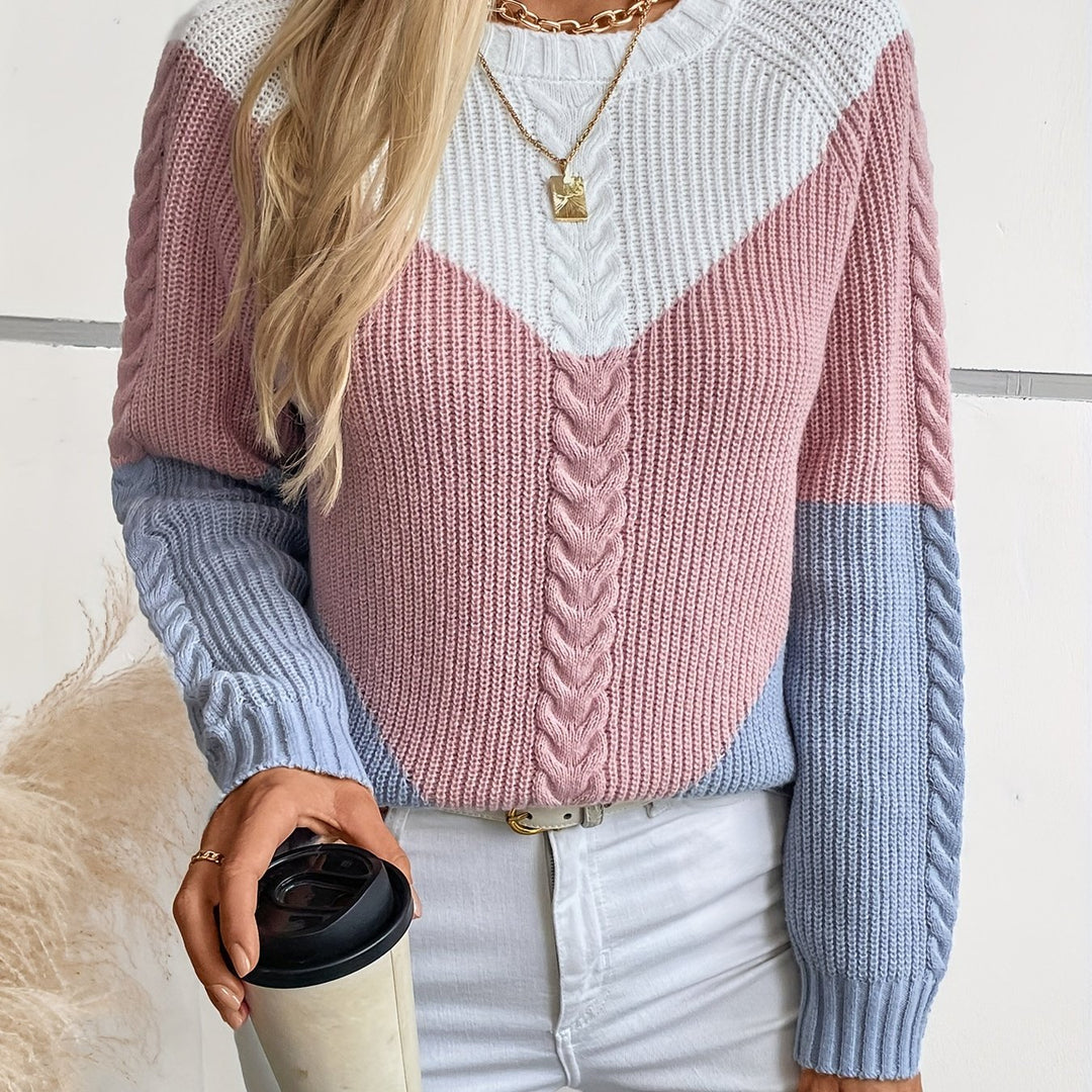 Kevara - Color-Block Knit Pullover