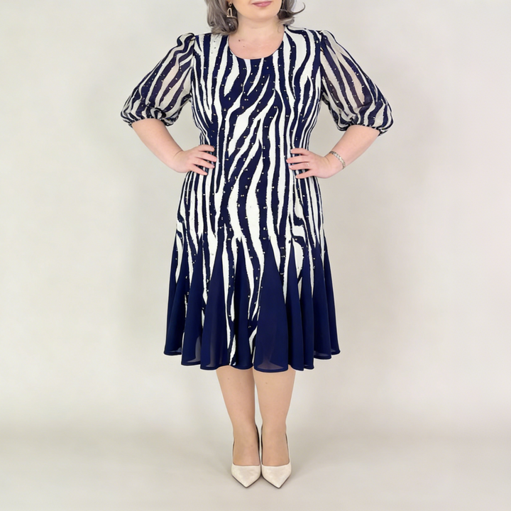 Rilena - Mesh Sleeve Knit Dress