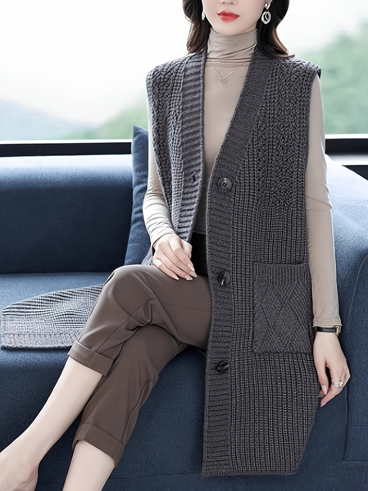 Mireva - Midi Sweater Knit Vest