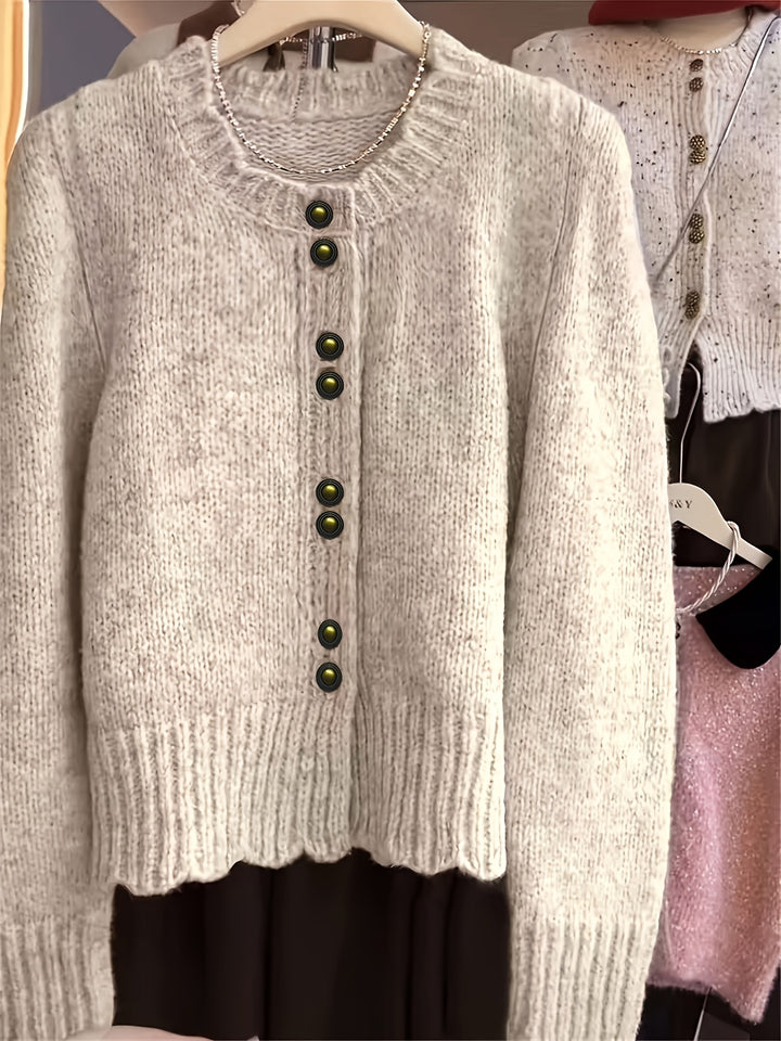 Rilena - Single-Button Knit Cardigan