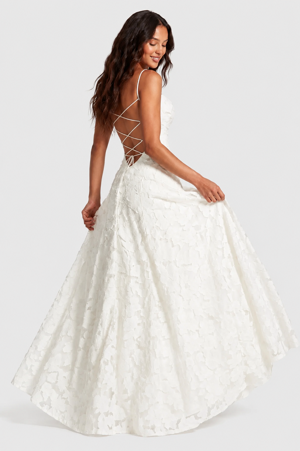 Nerila - Raised Floral Lace Dress