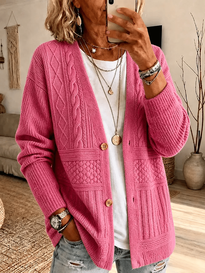 Nalira - Printed Jersey Cardigan