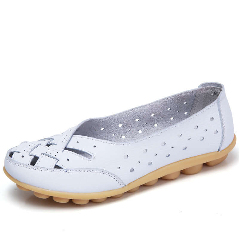 Nevara - Gel-Cushioned Sole Leather Loafers