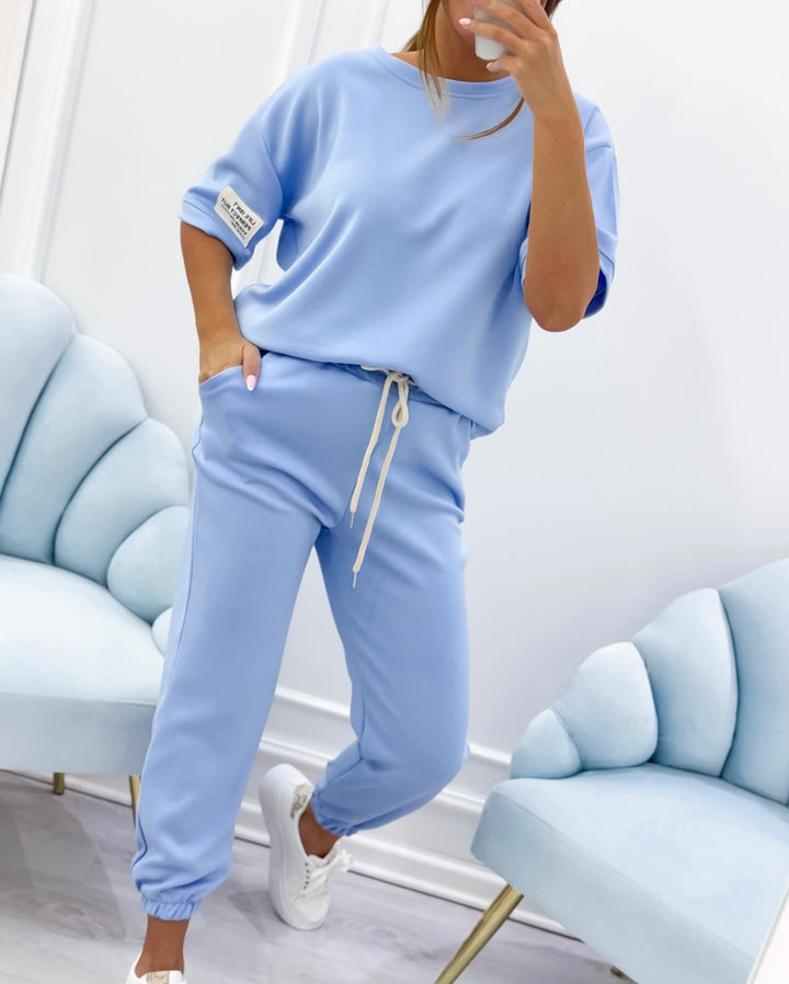Nevira - Crewneck Jersey Top And Trousers Set
