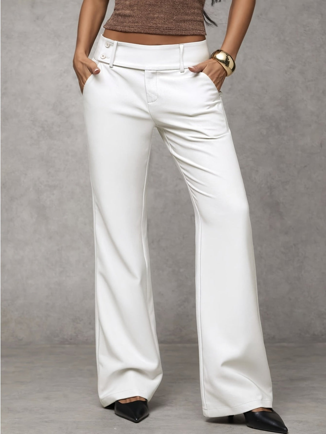 Reniva - Wide-Leg Woven Trousers