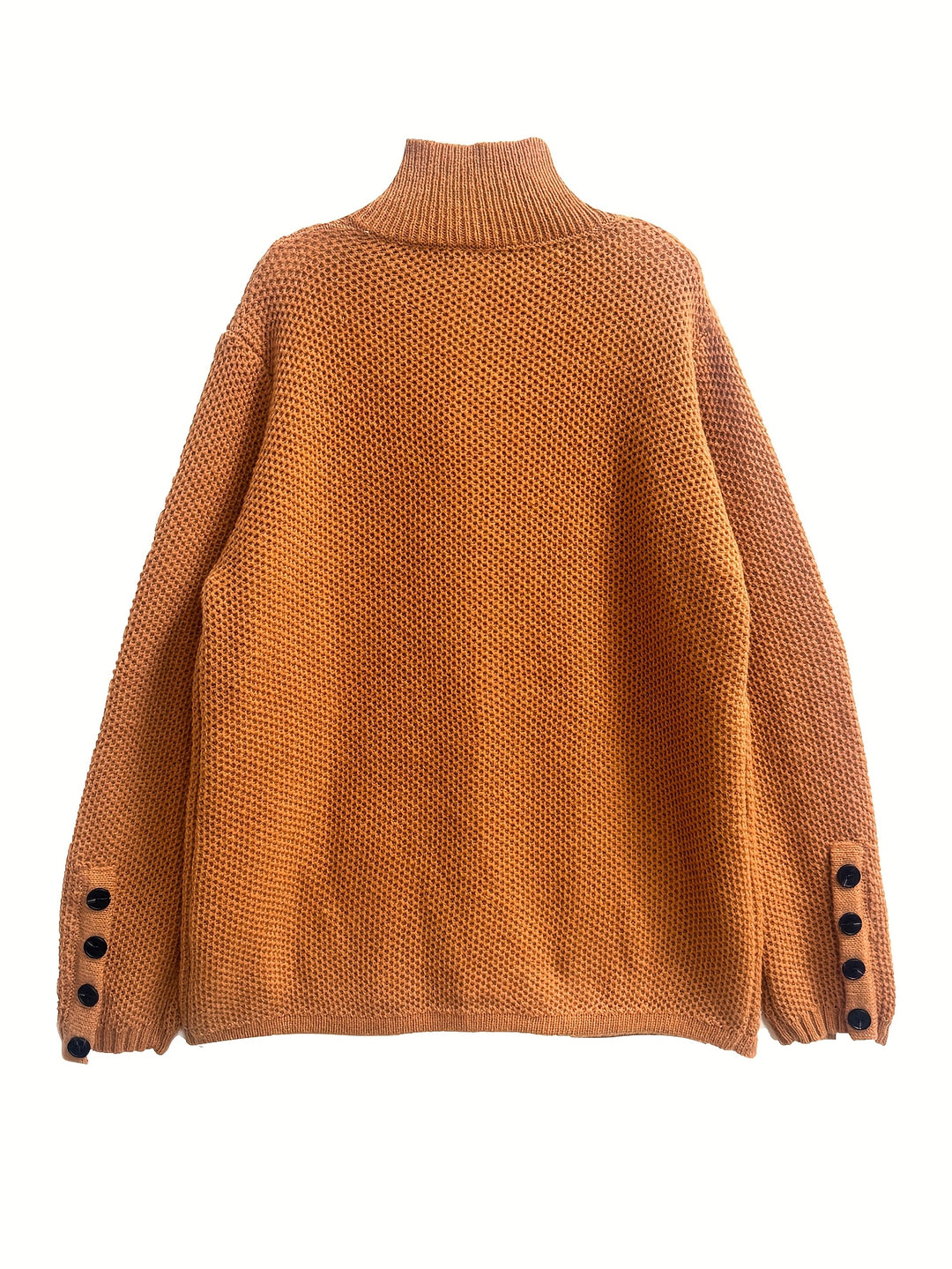 Vesara - High-Neck Knit Cardigan