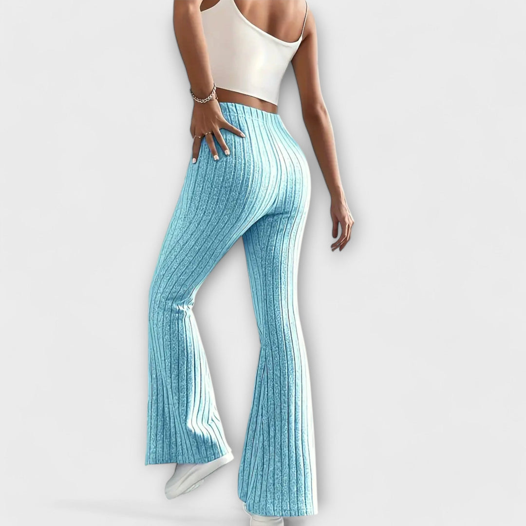 Velara - Elastic Waistband Woven Trousers
