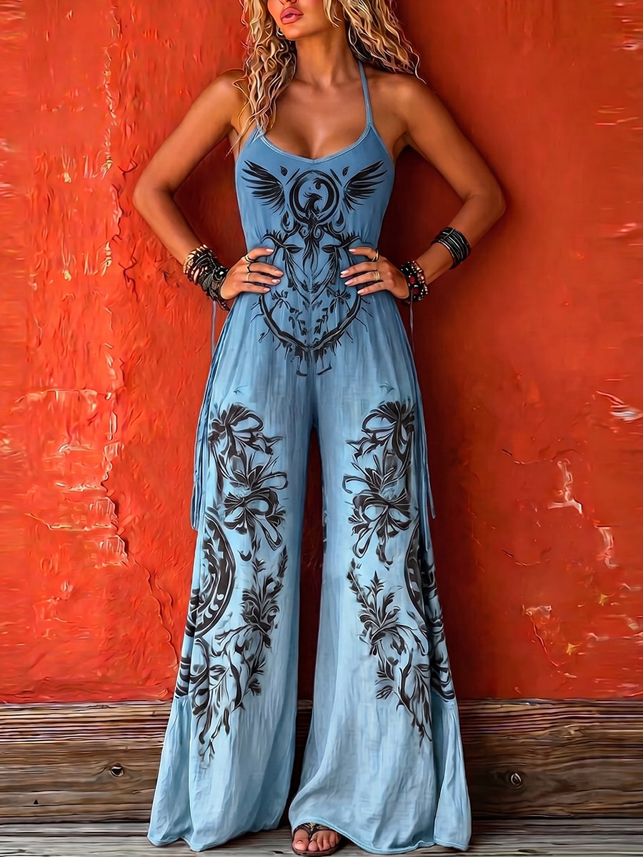Zavine - Strappy Cotton-Blend Jumpsuit