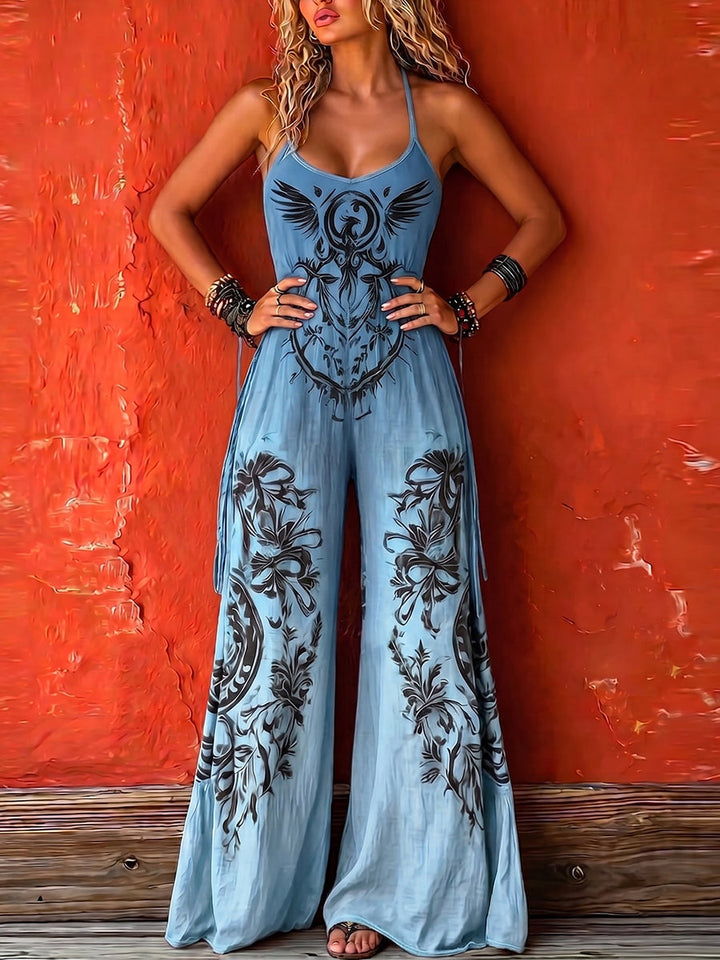 Zavine - Strappy Cotton-Blend Jumpsuit