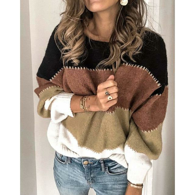 Ilyra - Striped Patchwork Mohair-Blend Pullover