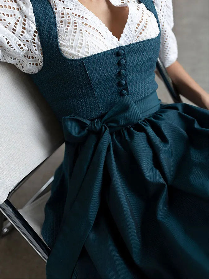 Solira - Bow-Front Jacquard Dress