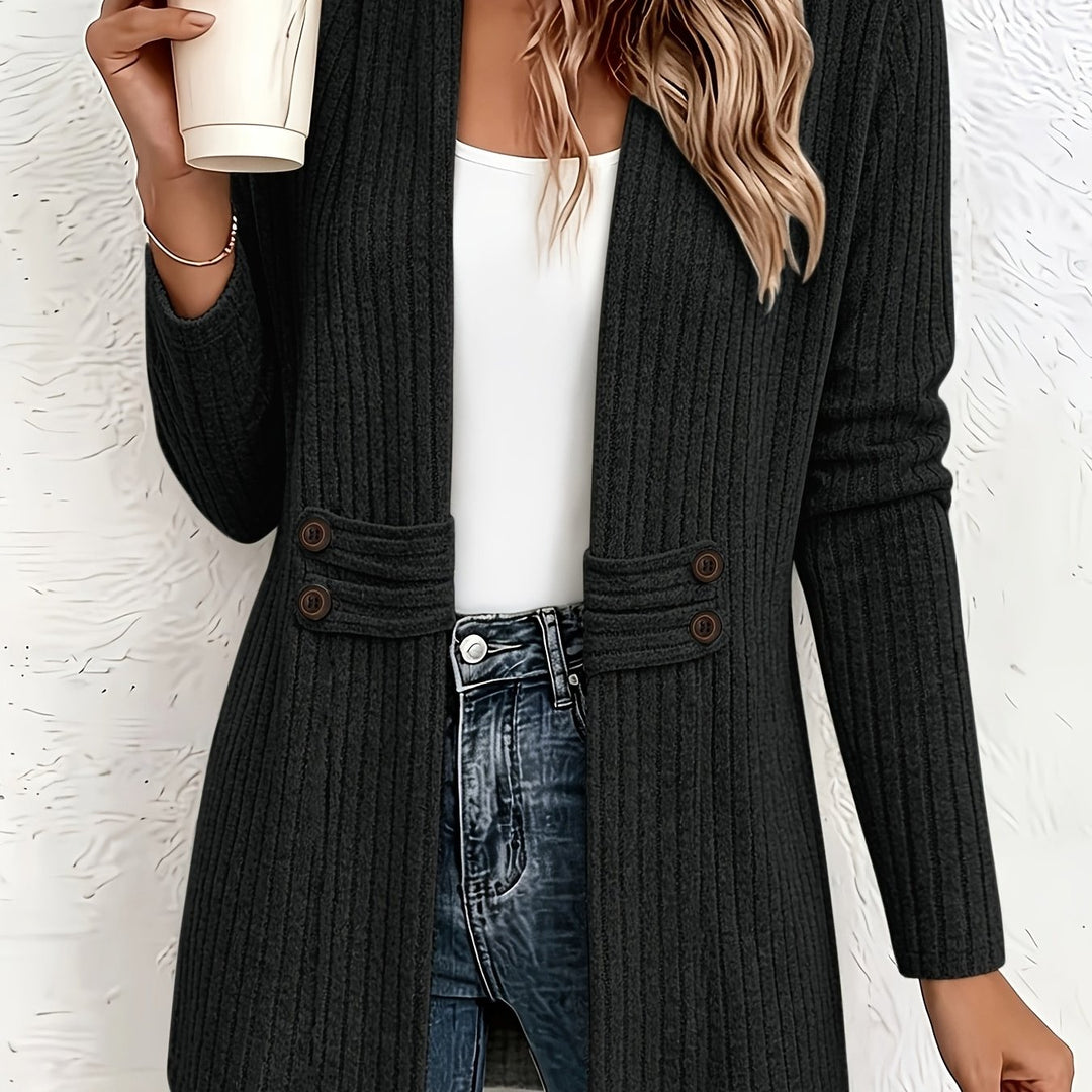 Velira - Double-Breasted Knit Cardigan