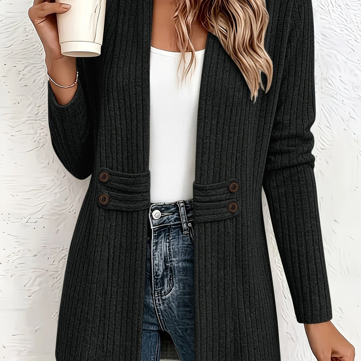 Velira - Double-Breasted Knit Cardigan
