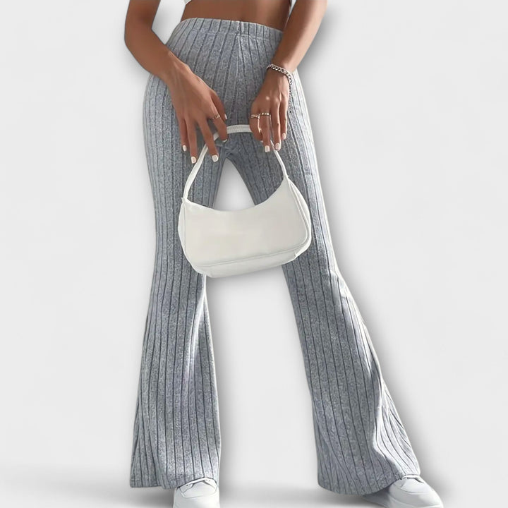 Velara - Elastic Waistband Woven Trousers