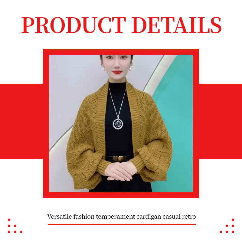 Eryla - Pointelle Knit Shawl Cardigan