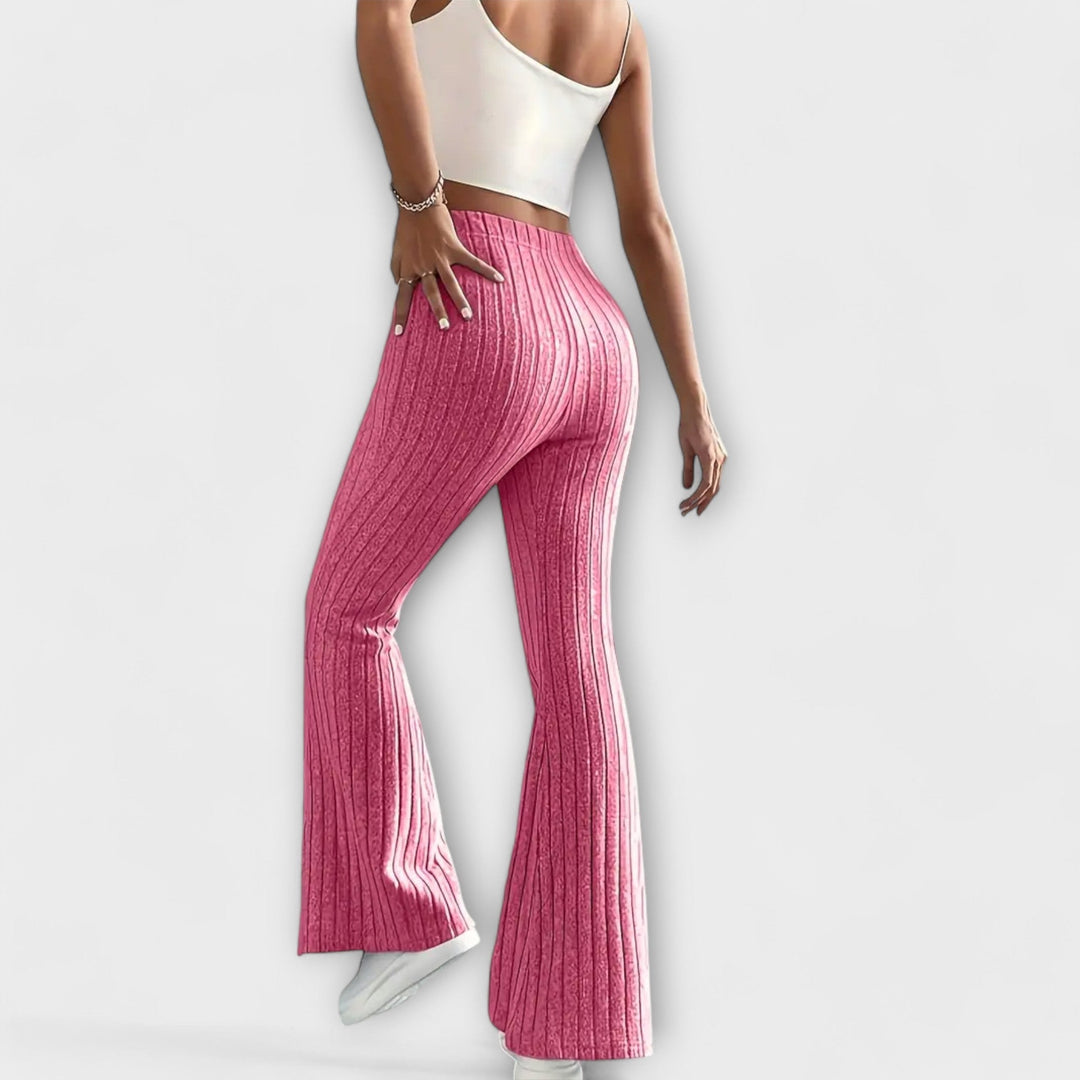 Velara - Elastic Waistband Woven Trousers