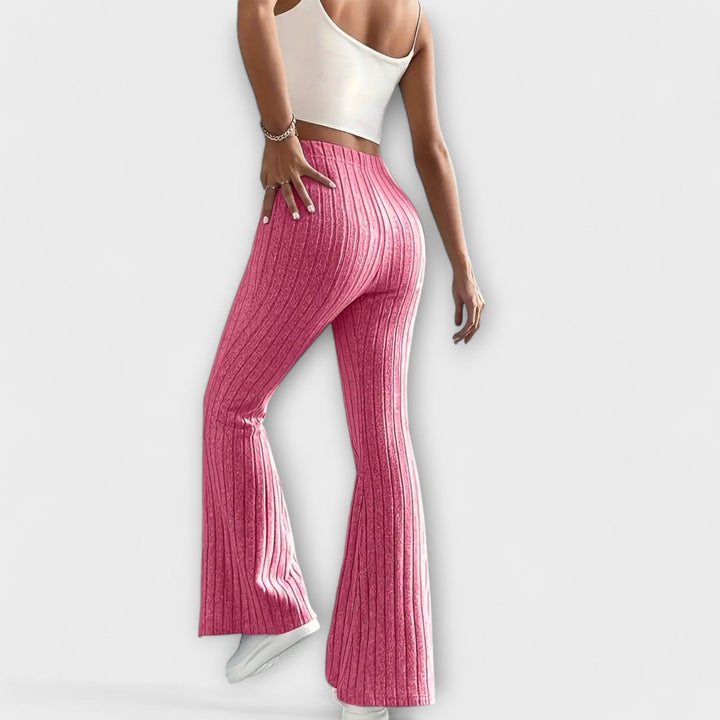 Velara - Elastic Waistband Woven Trousers