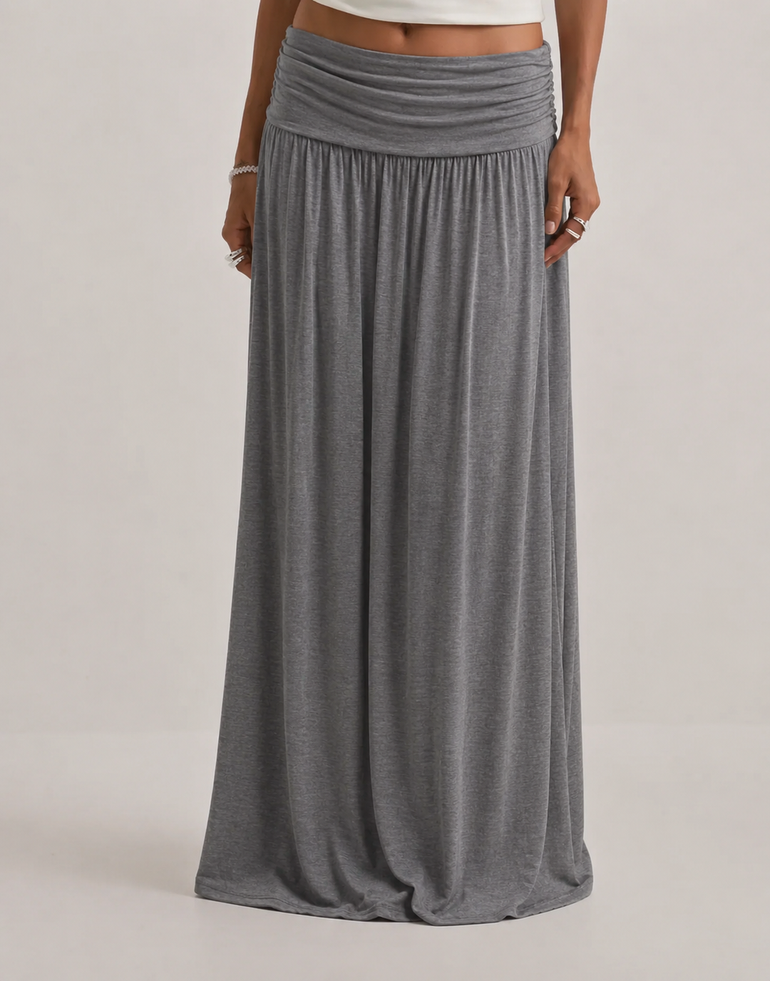 Orlise - Ruffled-Waist Skirt