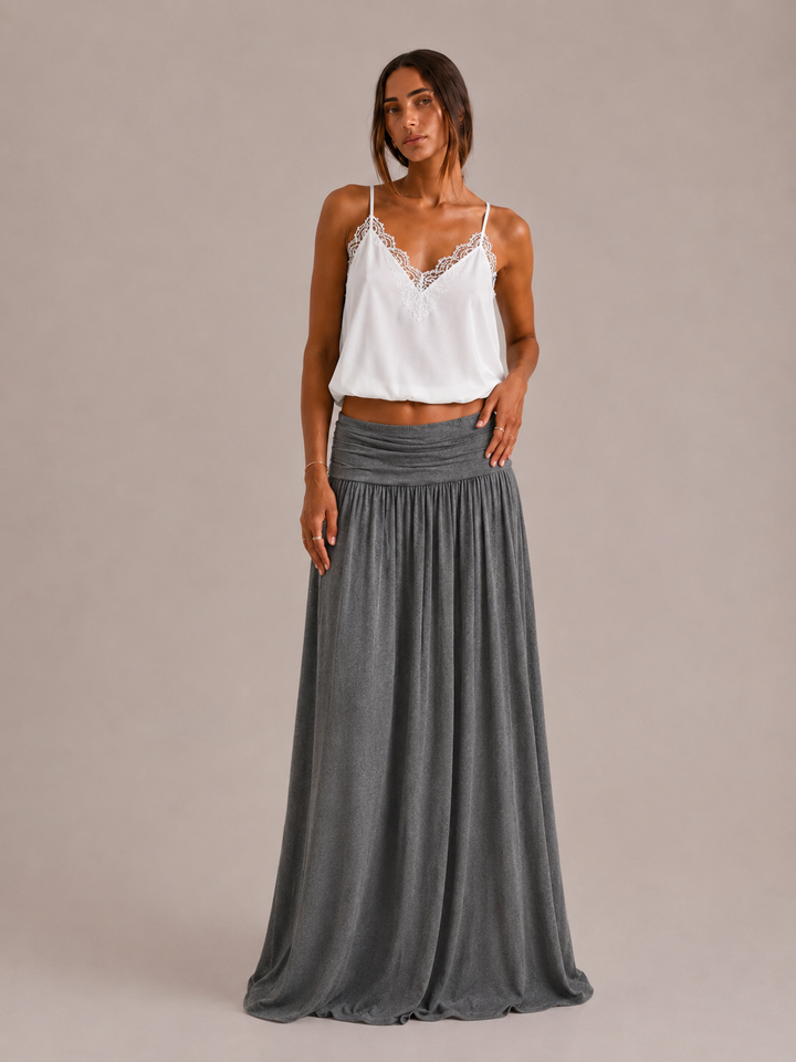 Orlise - Ruffled-Waist Skirt