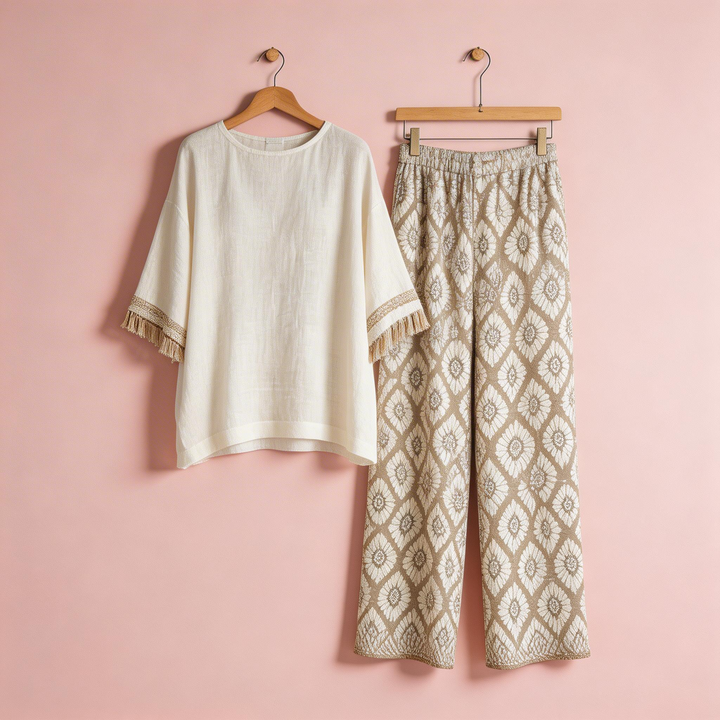Ilyra - Hand-Fringed Bamboo Canvas Set