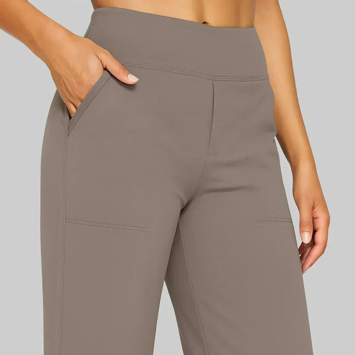 Rylena - High-Rise Stretch Weave Trousers