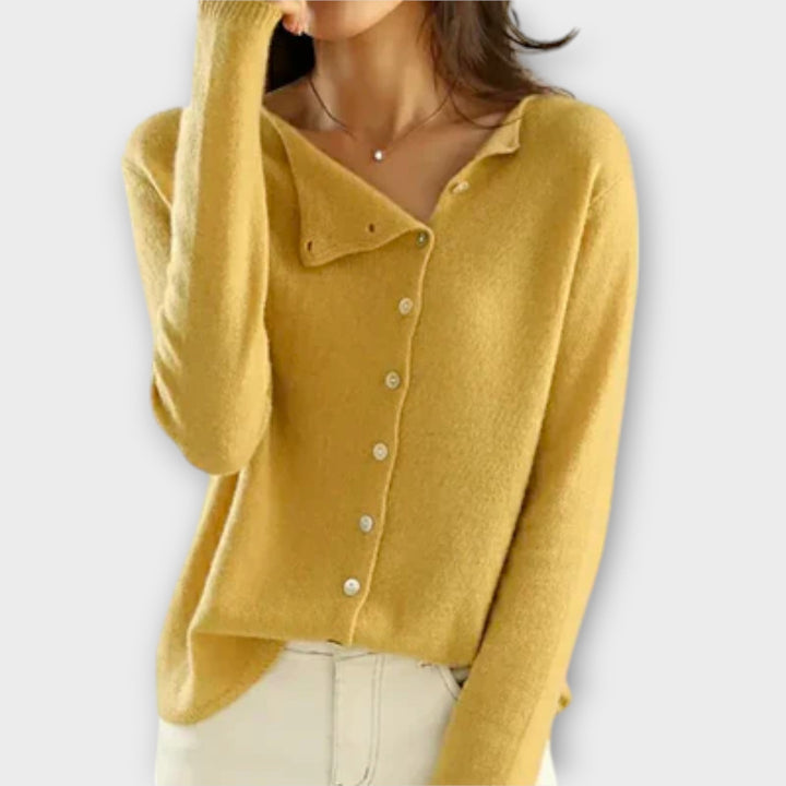 Virela - Button-Front Knit Cardigan