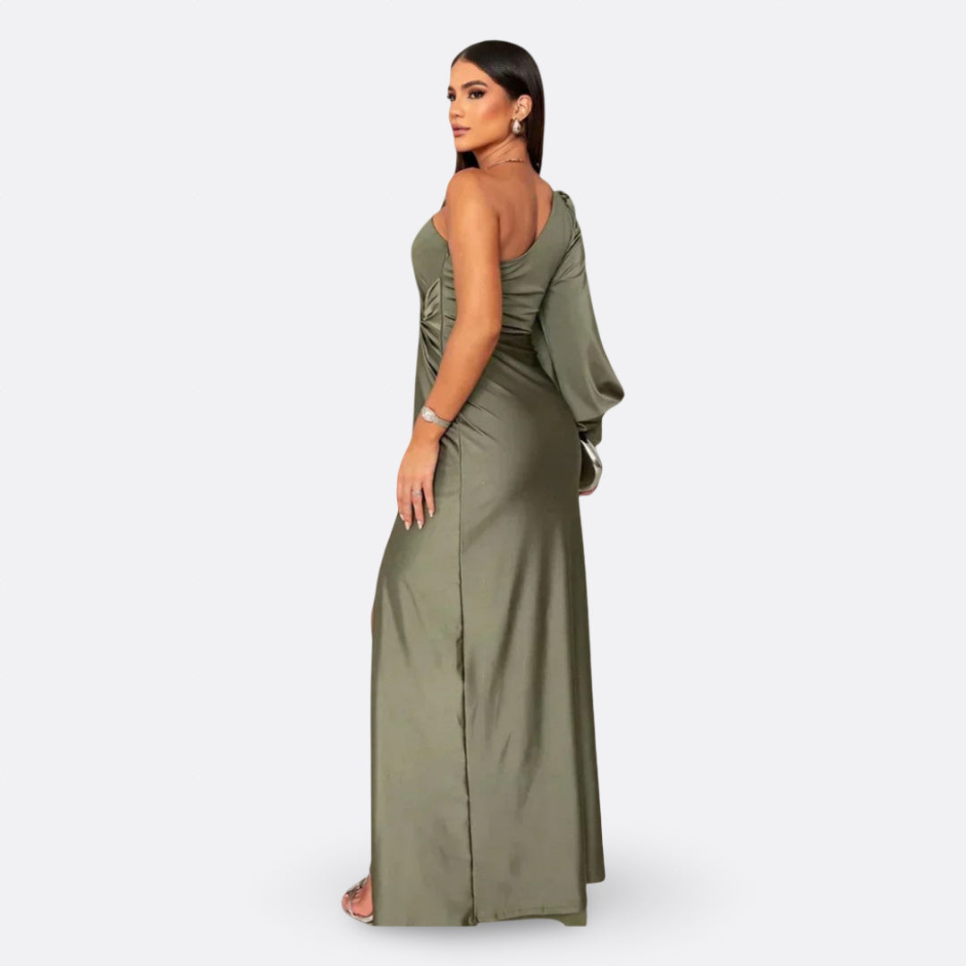 Silara - V-Neck Woven Maxi Dress