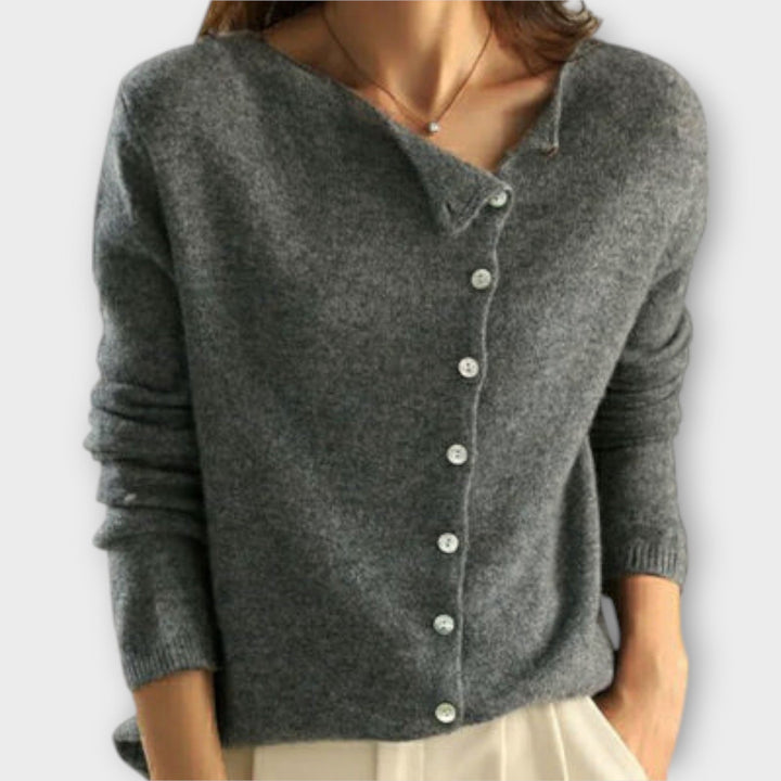 Virela - Button-Front Knit Cardigan