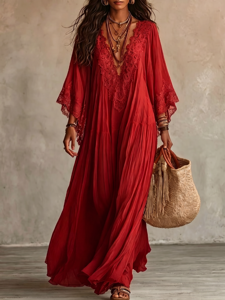 Elayra - Embroidered Maxi Dress