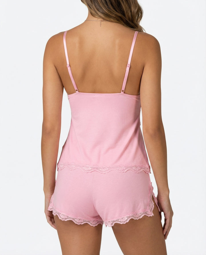 Neraya - Deep V Lace-Trim Lingerie Set