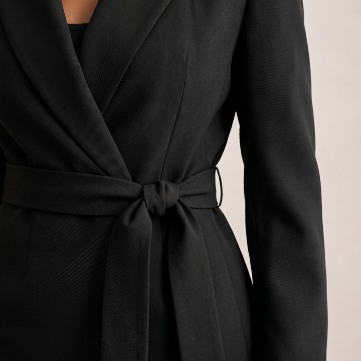Naleia - Front-Tie Jacket Woven Suit
