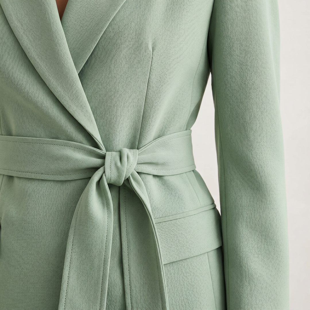 Naleia - Front-Tie Jacket Woven Suit