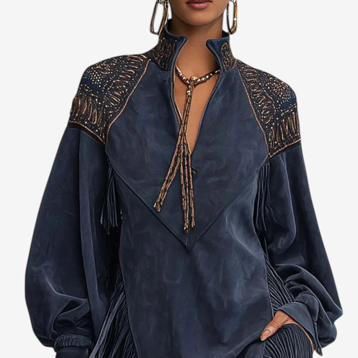 Nivora - Draped Woven Mini Dress